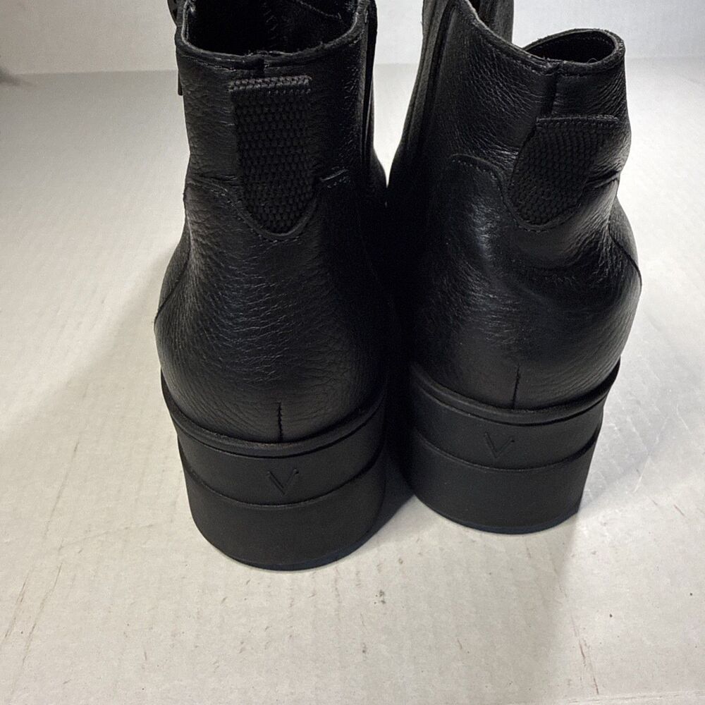 Vionic Uptown Sur Booties Women's 8 Black Leather Flexible Wedge Ankle Boots Zip - Picture 9 of 11